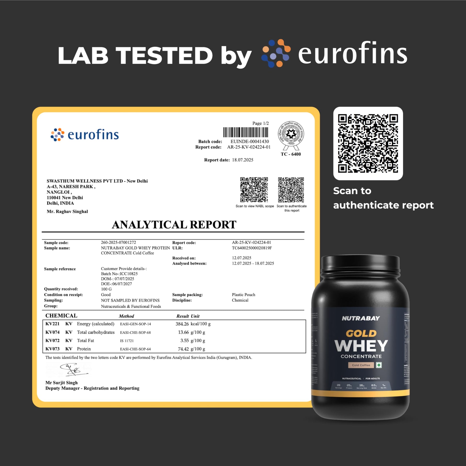 Nutrabay Gold Whey Protein Concentrate - Cold Coffee