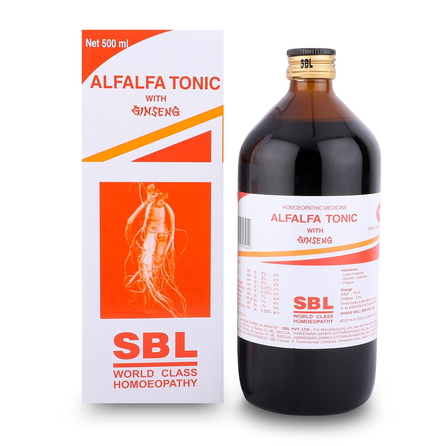 SBL Homeopathy Alfalfa Tonic with Ginseng 