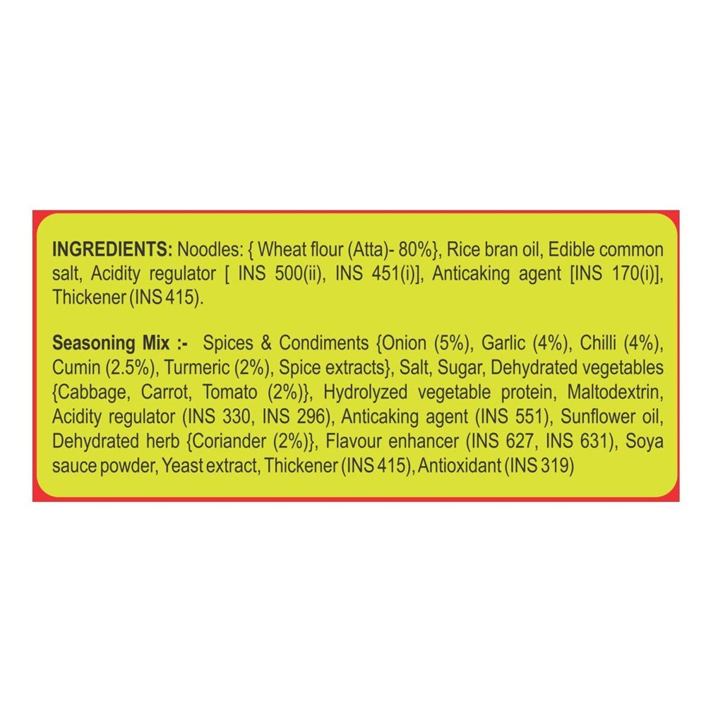 Patanjali Atta Noodles Chatpataa - Family Pack (Pack of 4) 