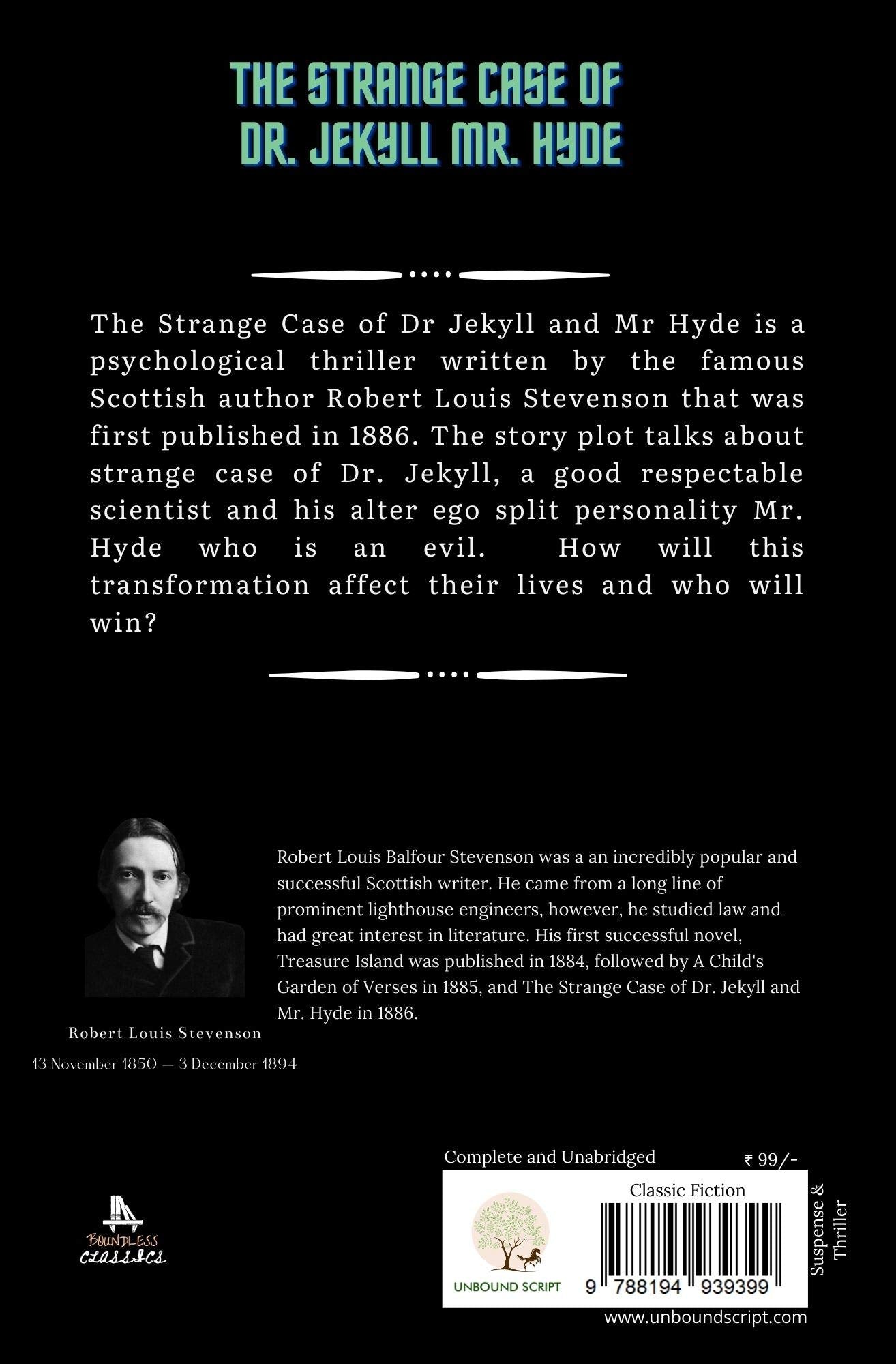 The Strange Case Of Jekyll - Robert Louis Stevenson  Grab2Buy Unbound Script Grab2Buy
