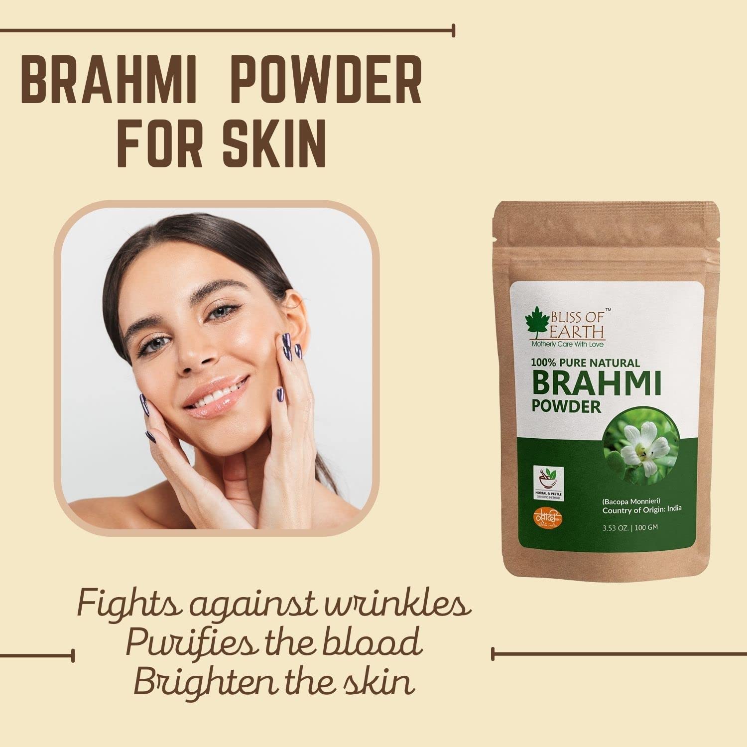 Bliss of Earth 100% Pure Natural Brahmi Powder  Grab2Buy Bliss of Earth Grab2Buy