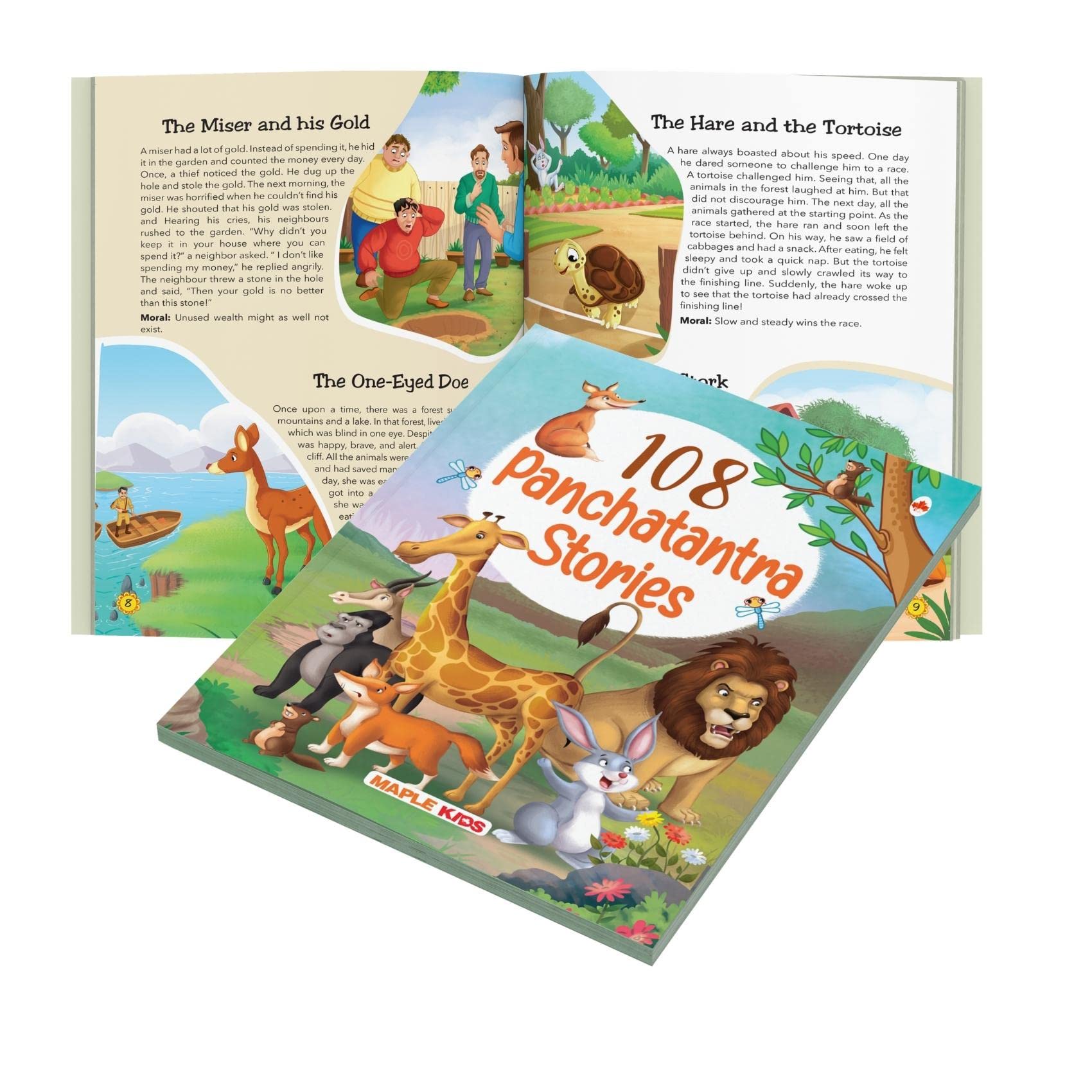 108 Panchatantra Stories (Illustrated) - Story Book For Kids - English Short Stories - Moral Stoy Book - Bedtime Stories - Age 3+ - Read Aloud To Infants, Toddlers 