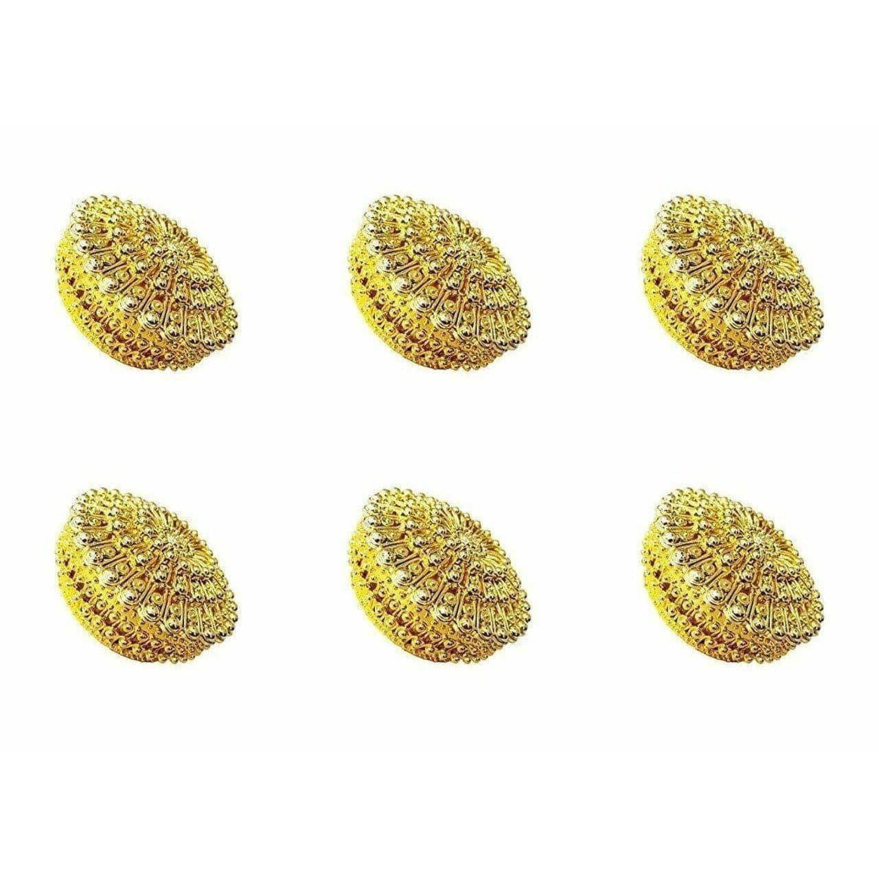 Golden - Decorative Organza Potli Basket (Pack Of 6) | Grab2Buy