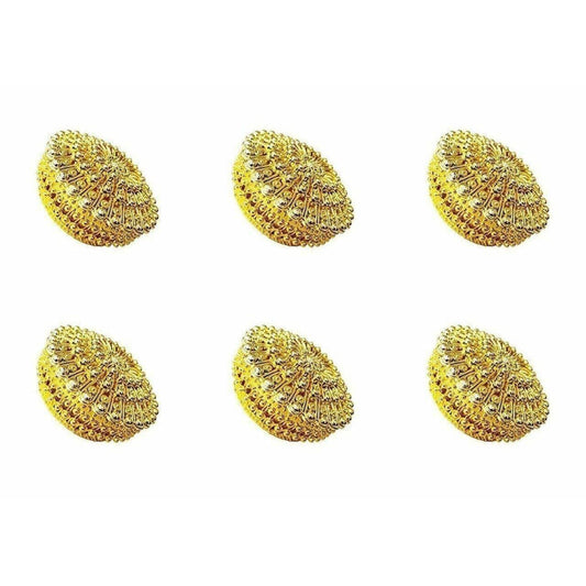Golden - Decorative Organza Potli Basket (Pack Of 6) | Grab2Buy