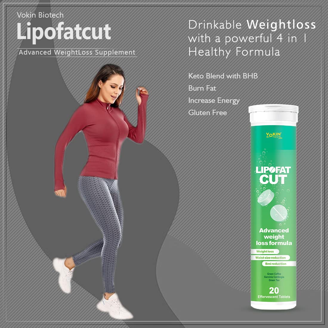 Vokin Biotech LipoFat cut Dietary Supplement Effervescent Water Soluble Tablets  Grab2Buy Vokin Biotech Grab2Buy