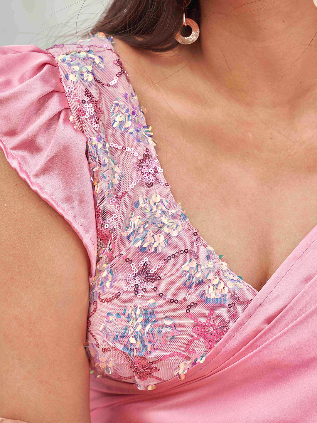 Tikhi Imli Sequinned Satin Ready to Wear Grab2Buy 