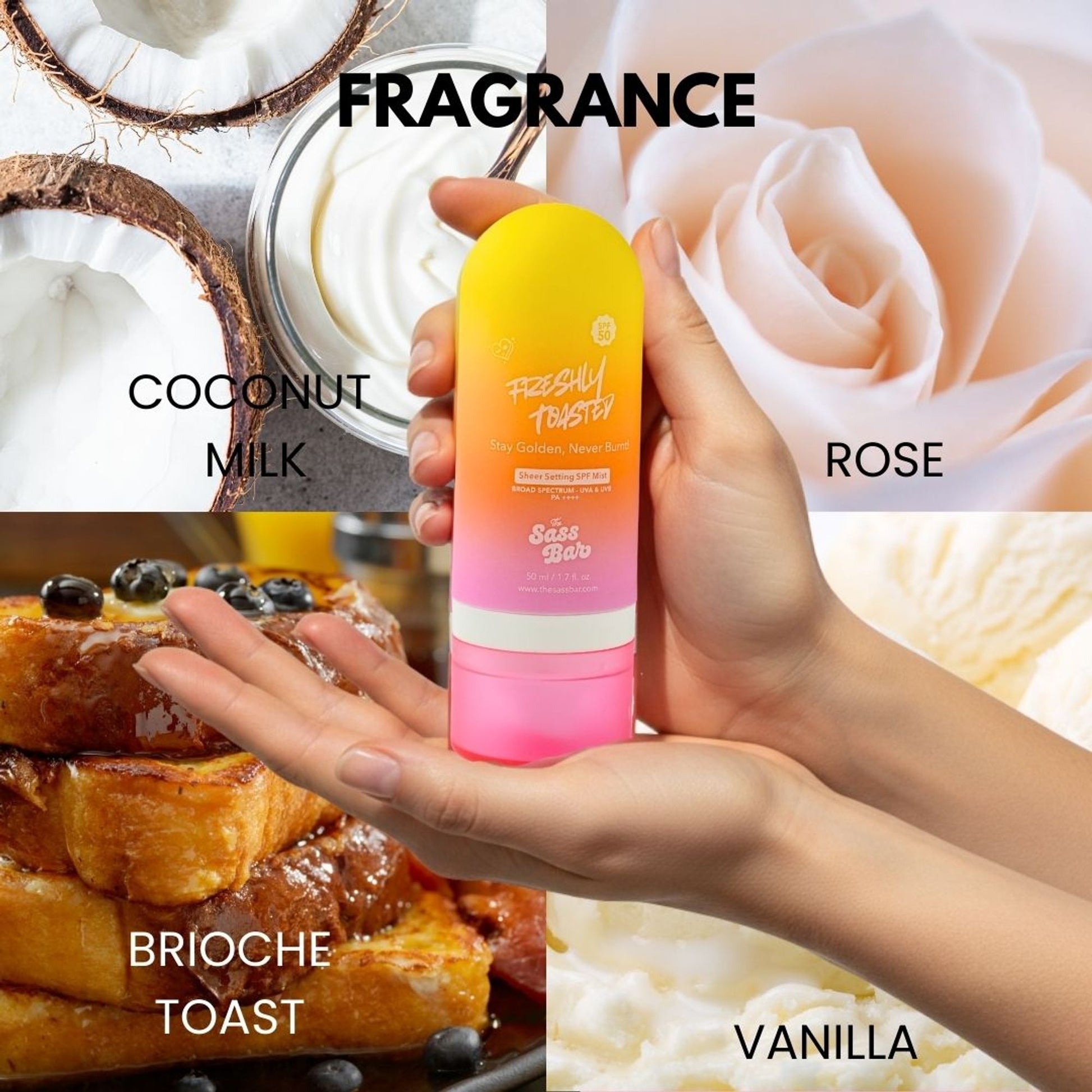 The Sass Bar Freshly Toasted Sheer Setting SPF Face & Body Mist  Grab2Buy The Sass Bar Grab2Buy