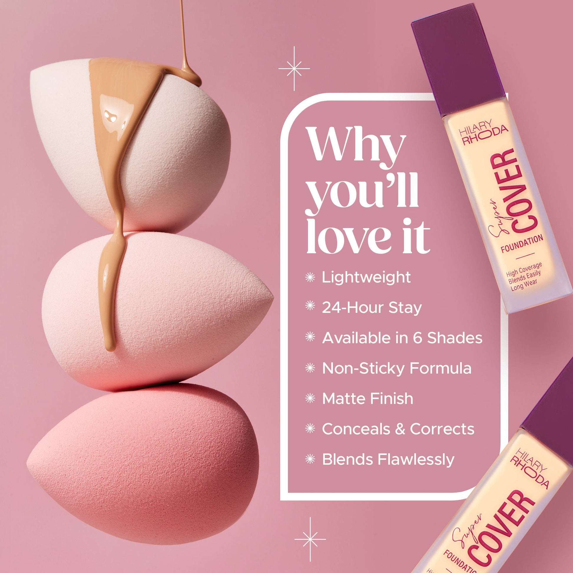 Hilary Rhoda Super Cover Waterproof Foundation - Caramel Beige 05