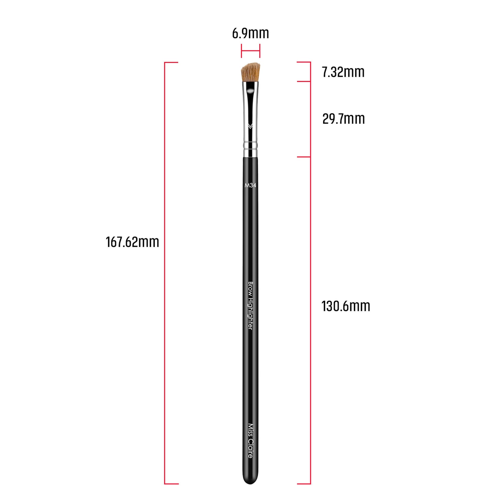 Miss Claire M34 - Brow Highlighter Brush - Chrome