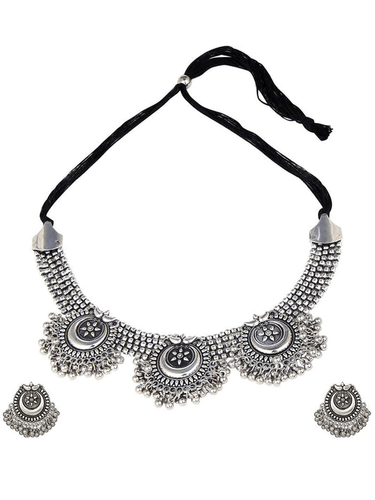 Cardinal Silver Oxidized Jewellery Set - Grab2buy