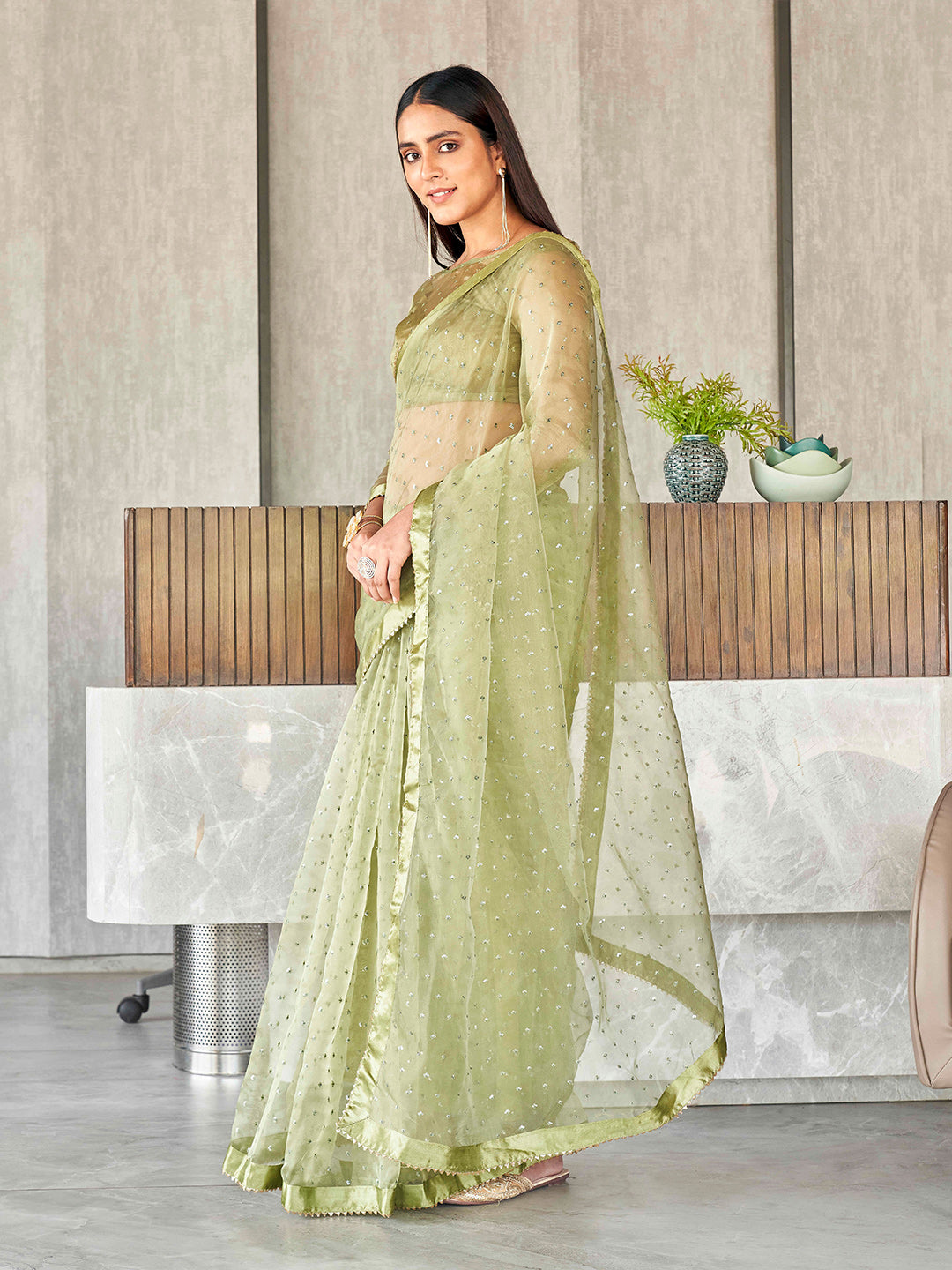 Tikhi Imli Sequinned Organza Grab2Buy 