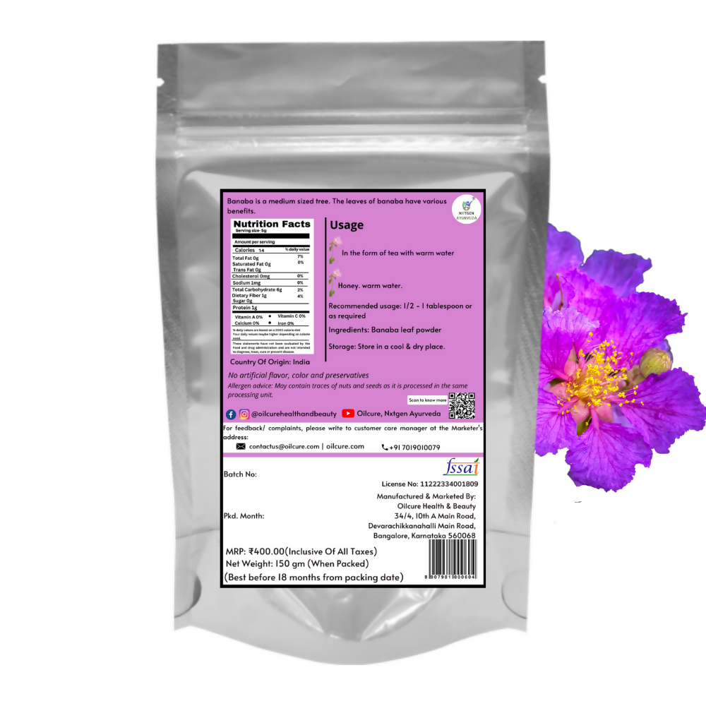 Nxtgen Ayurveda Banaba Leaf Powder 
