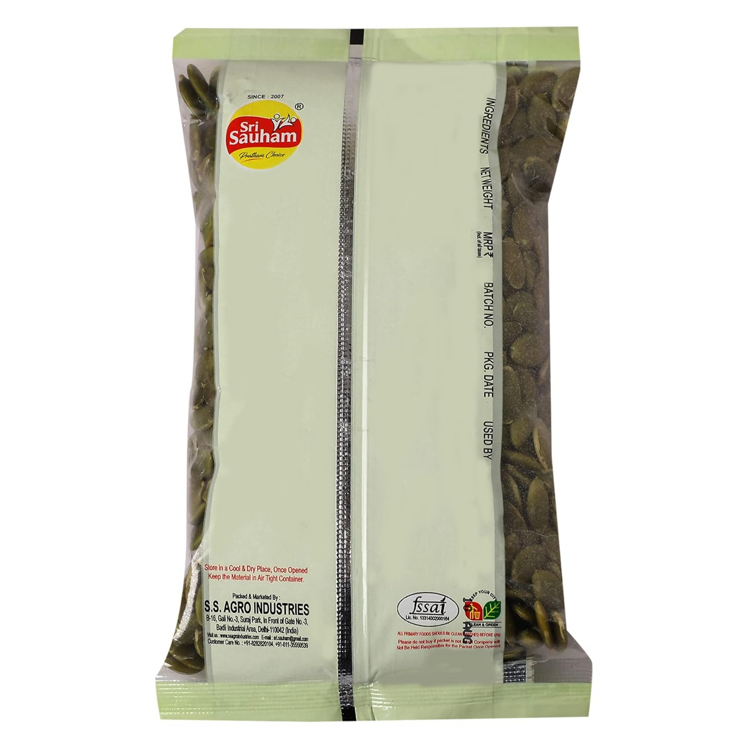 Sri Sauham Natural Roasted Pumpkin Seeds