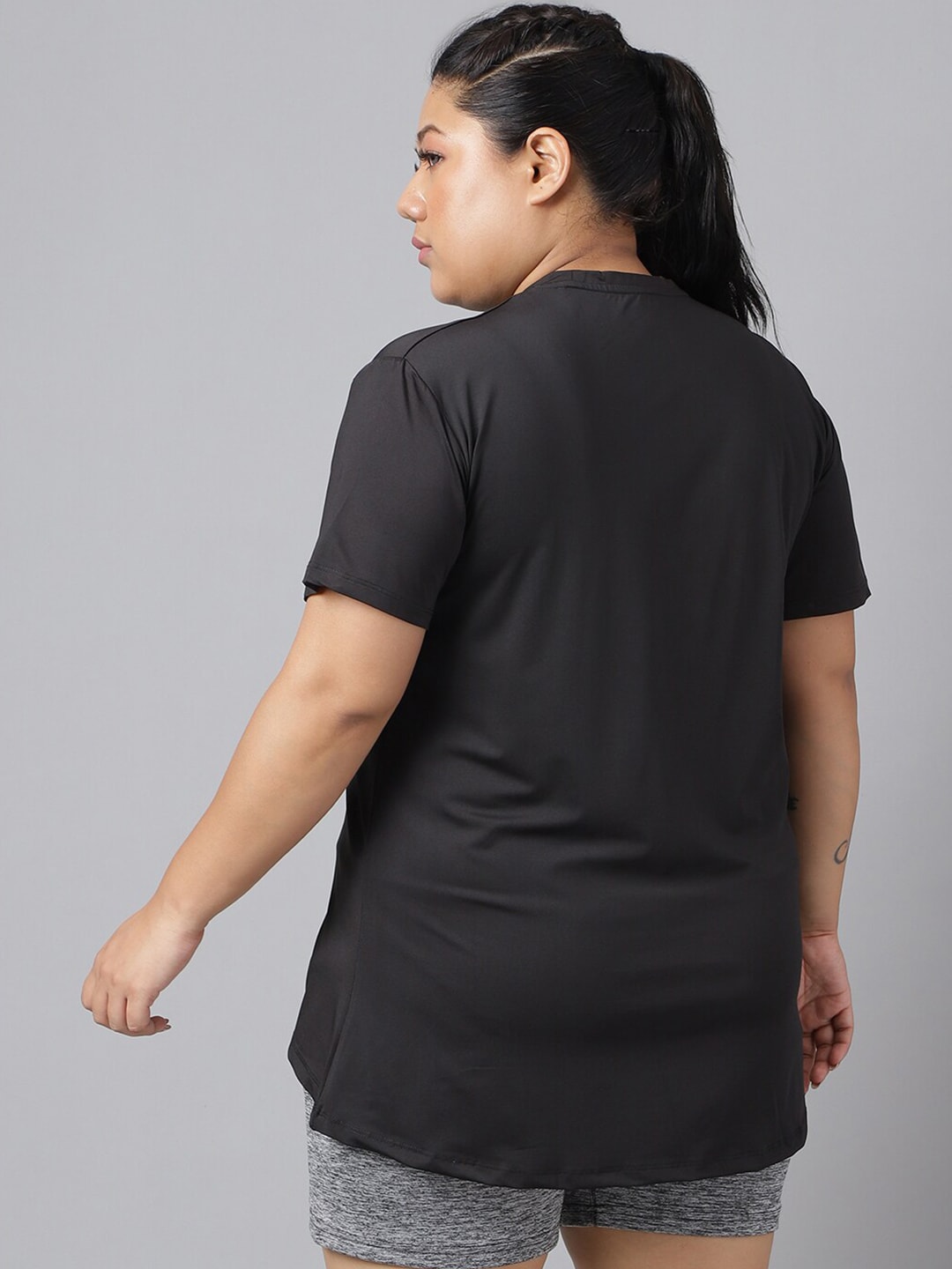 MKH Plus Size Drop-Shoulder Sleeves Dri-FIT Relaxed Fit Training T-shirt 