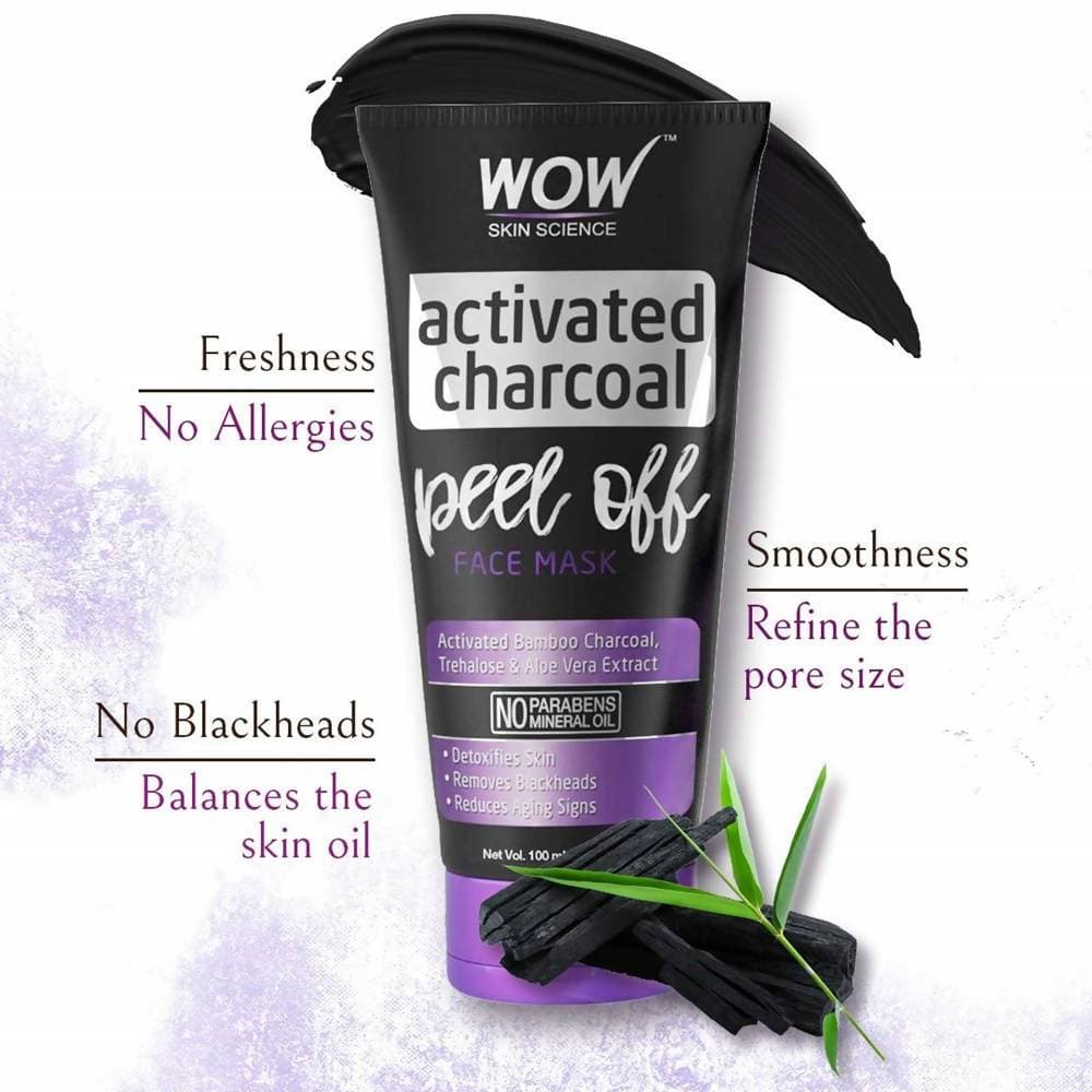 Wow Skin Science Activated Charcoal Peel Off Face Mask  Grab2Buy Wow Skin Science Grab2Buy