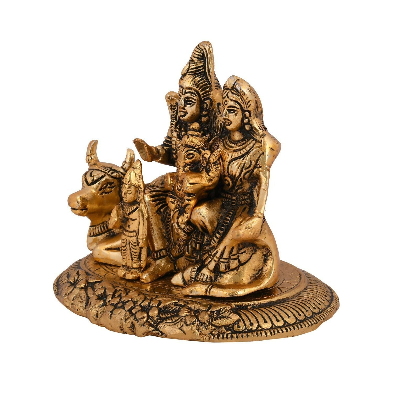 Collectible India Handcrafted Shiva Parvati Ganesh Idol - Grab2buy