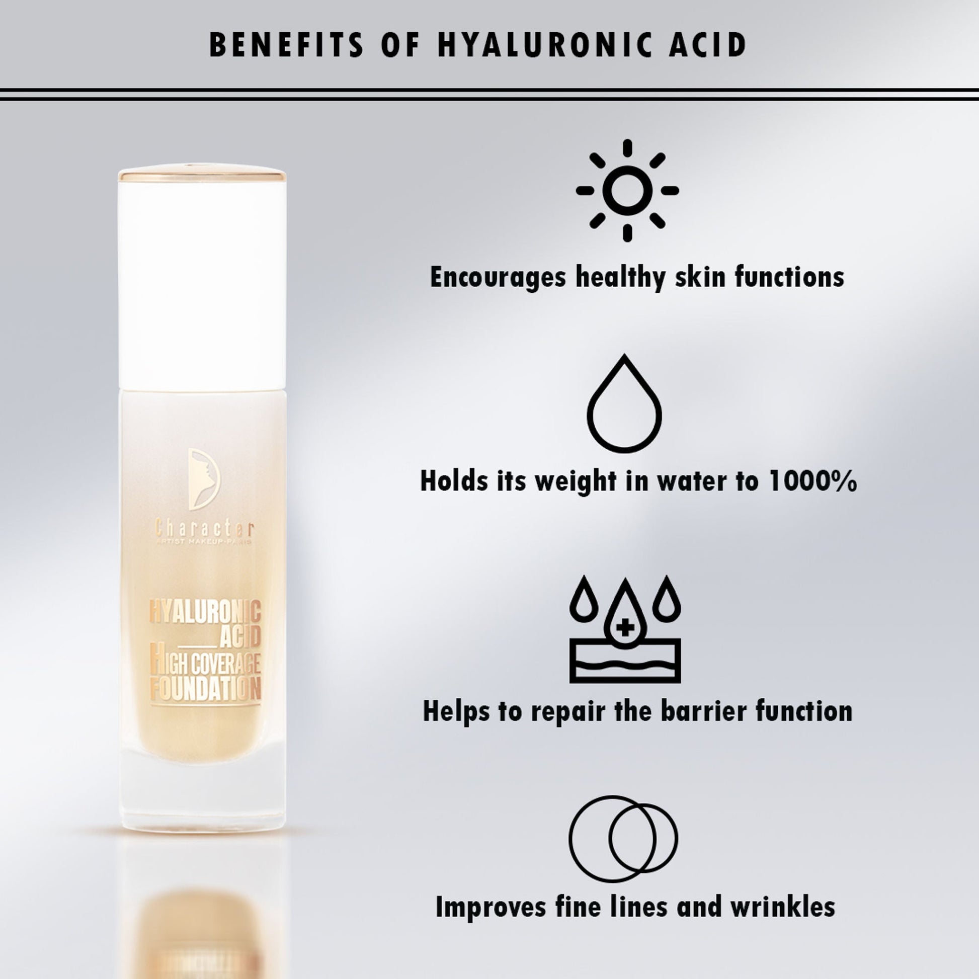 Character Hyaluronic Acid High Coverage Foundation - Bamboo 004