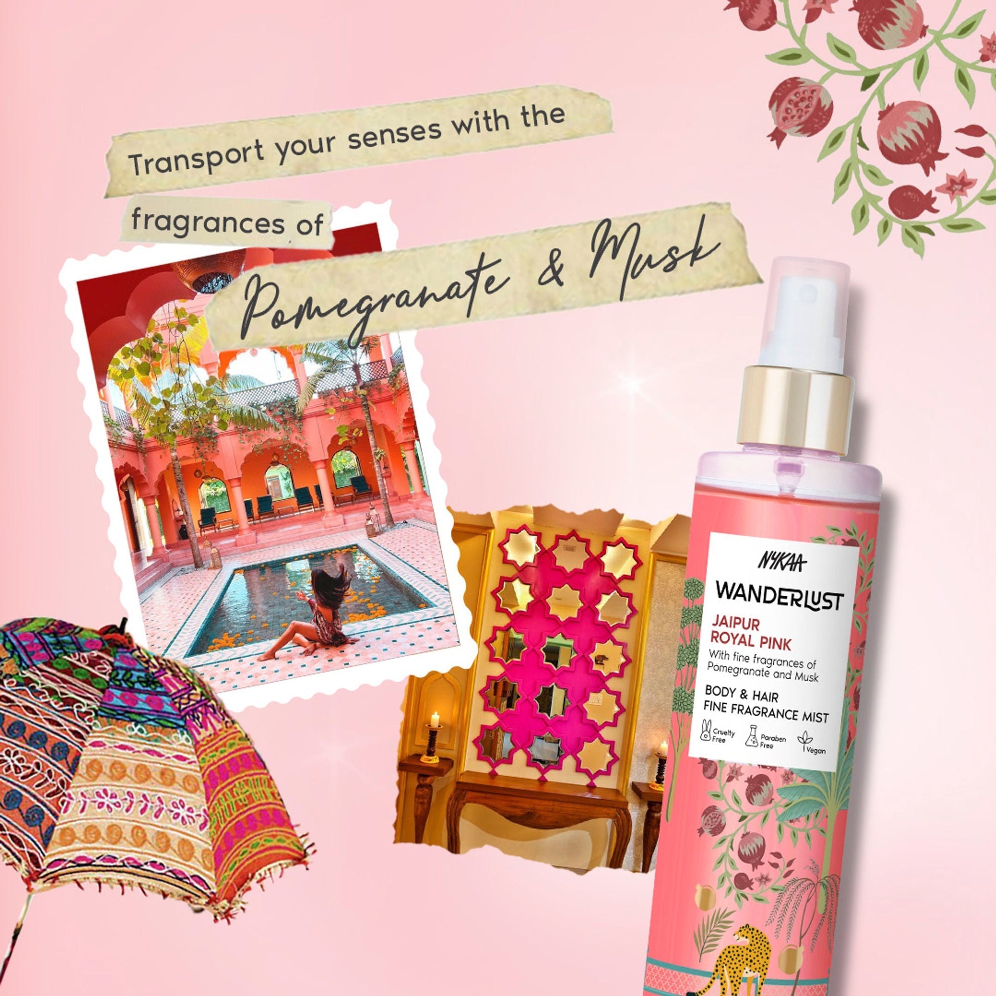 Wanderlust Fragrance Mist For Her - Royal Pink  Grab2Buy Wanderlust Grab2Buy