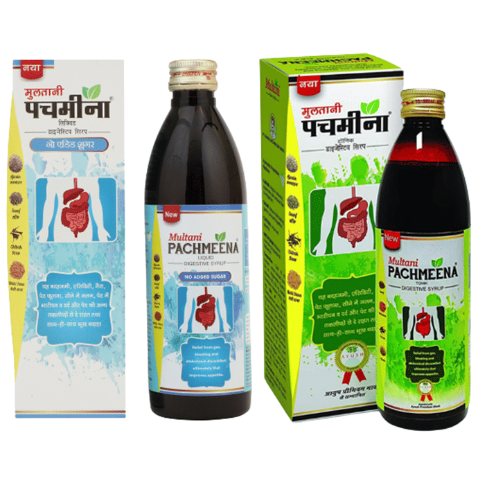Multani Combo Pack of Pachmeena Tonik & Pachmeena Liquid No Added Sugar (300ml Each) 