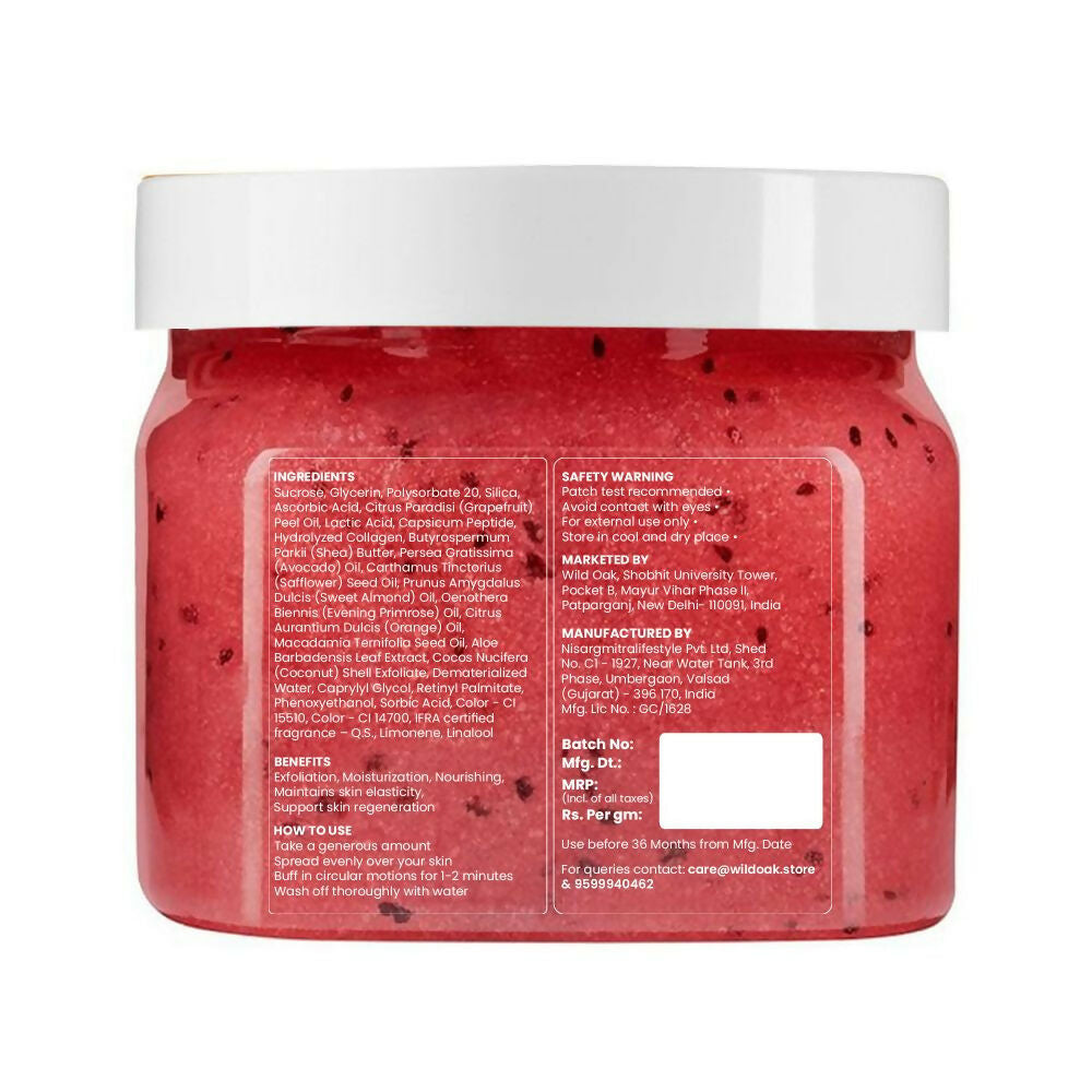 Wild Oak Watermelon Shea Sugar Scrub with Niacinamide For Tan Removal & Smooth Skin  Grab2Buy Wild Oak Grab2Buy