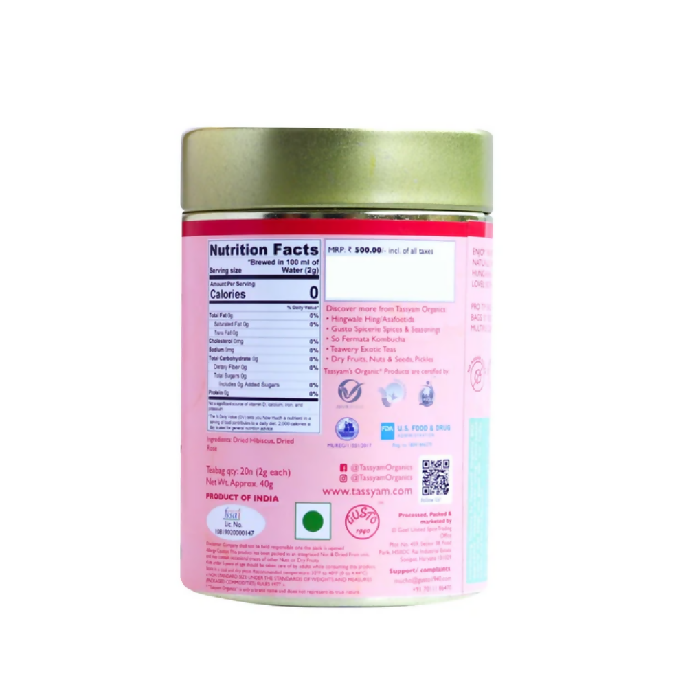 Tassyam Organics Red Piroska Biodegradable Teabags