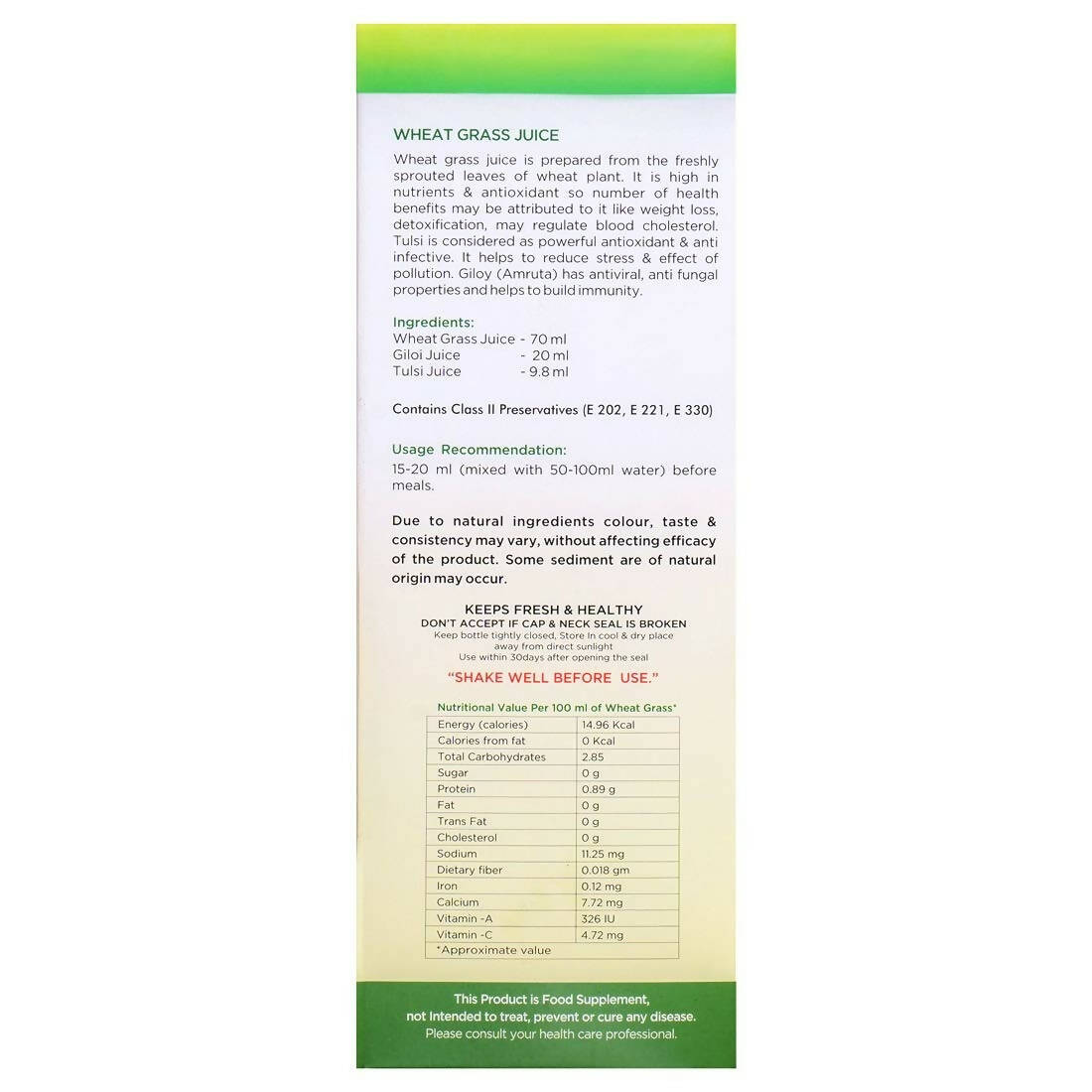 Baidyanath Jhansi Wheat Grass Juice - Grab2buy