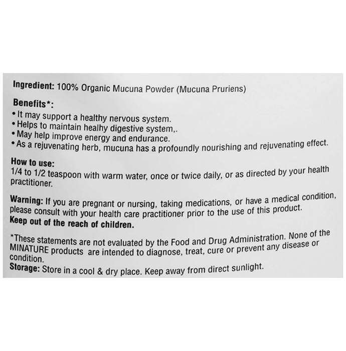 Minature Mucuna Organic Powder 