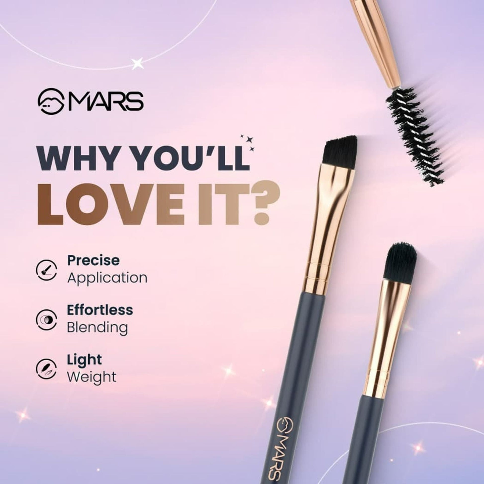 MARS Cosmetics Eye Enchanted Brush - Set of 3 