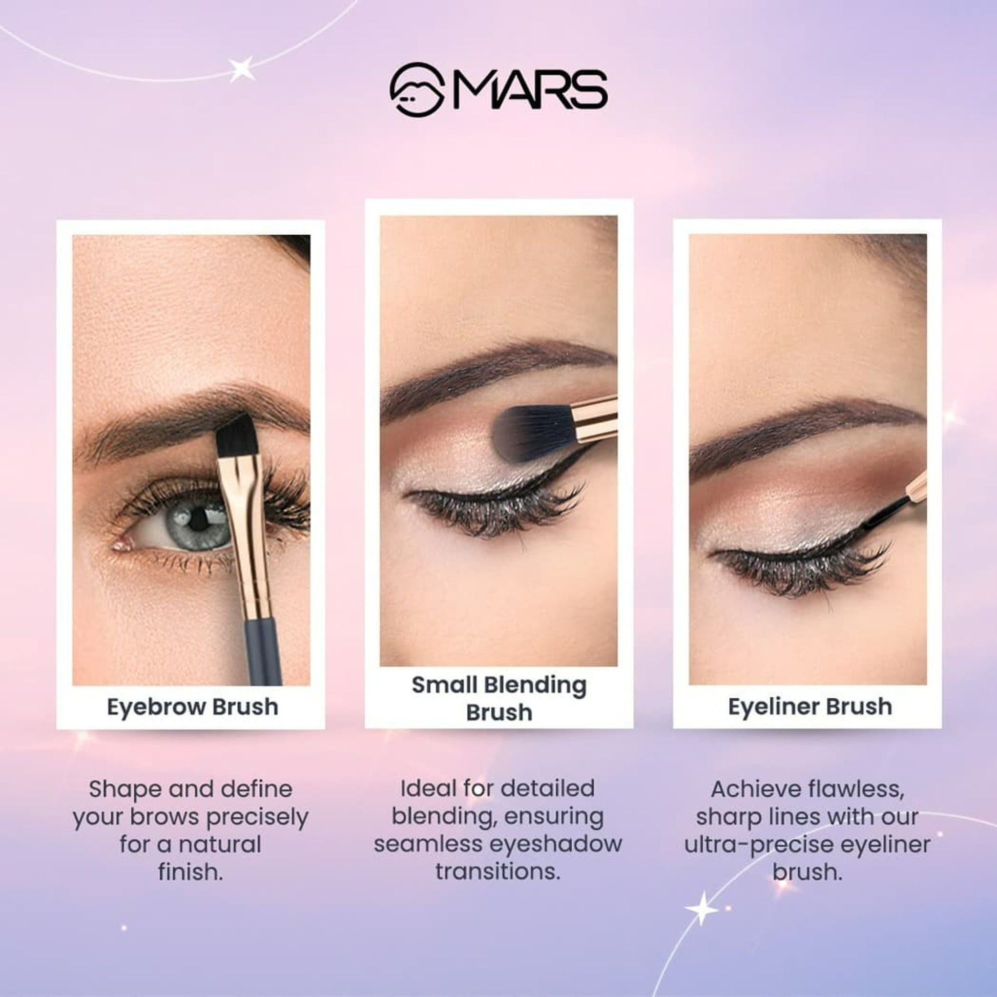 MARS Cosmetics Eye Enchanted Brush - Set of 3 