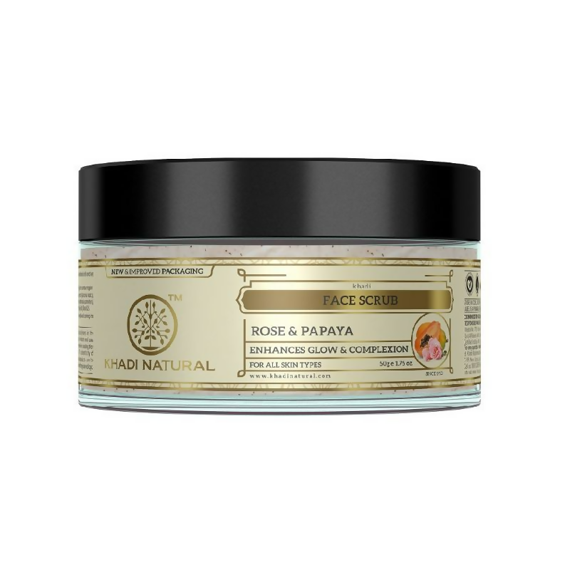 Khadi Natural Rose & Papaya Face Scrub Reduce Acne & Pimple 