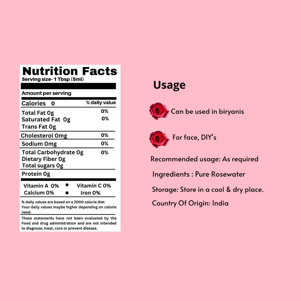 Nxtgen Ayurveda Rose Water Premium (Food Grade) - Grab2buy