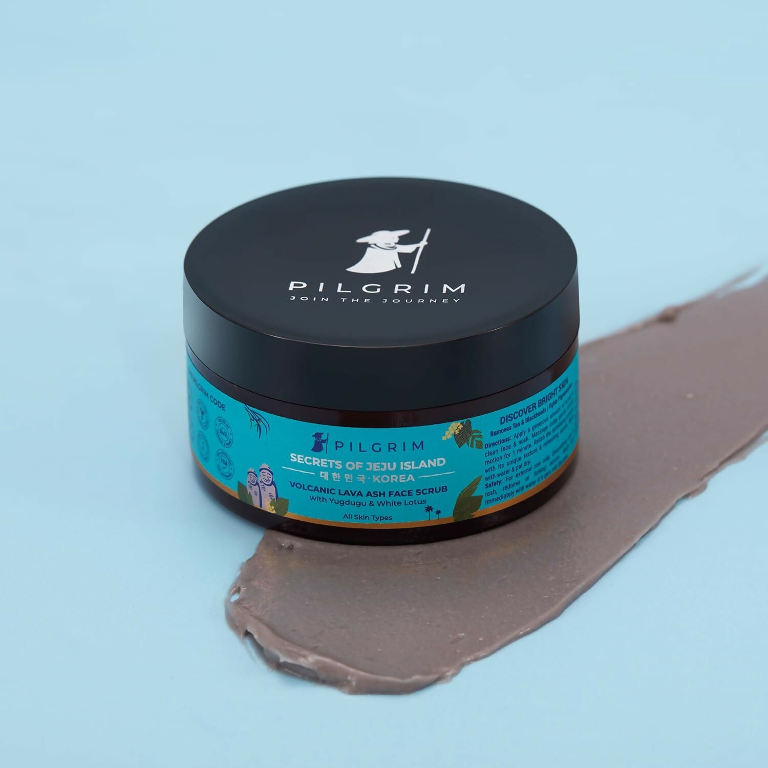 Pilgrim Face Scrub with Yugdugu & White Lotus, For Glowing Skin & Blackhead Removal, Dry, Oily Combination Skin - Grab2buy