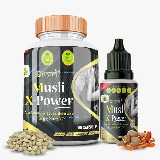 Divya Shree Musli X-Powder Capsule & Musli X-Power Oil Combo 