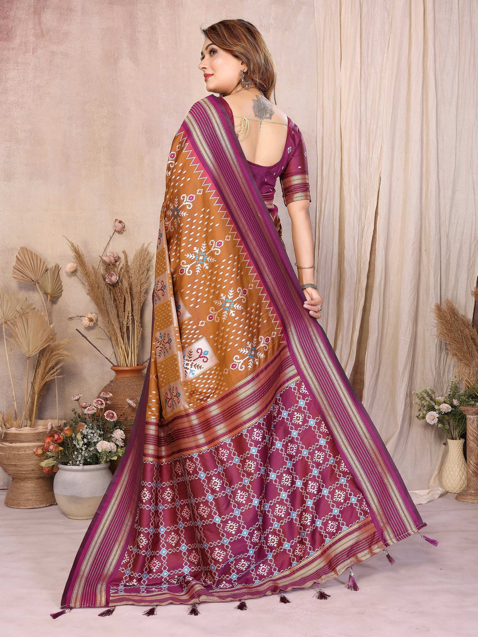 Aastha Fashion Mustard Soft Silk Weaving Saree