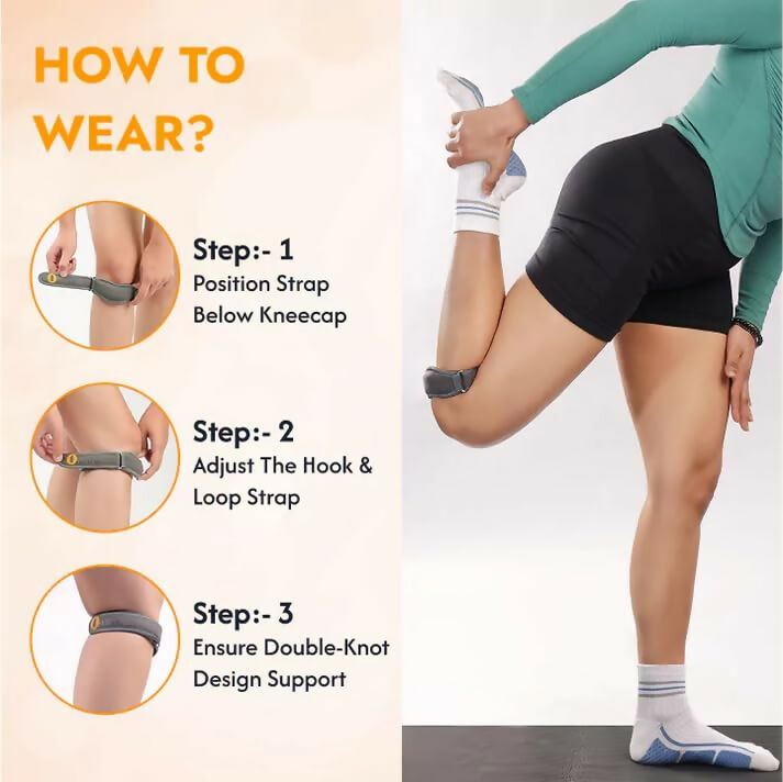 Orth-rem Patella Stabilizer (Pair) Knee Support Strap 