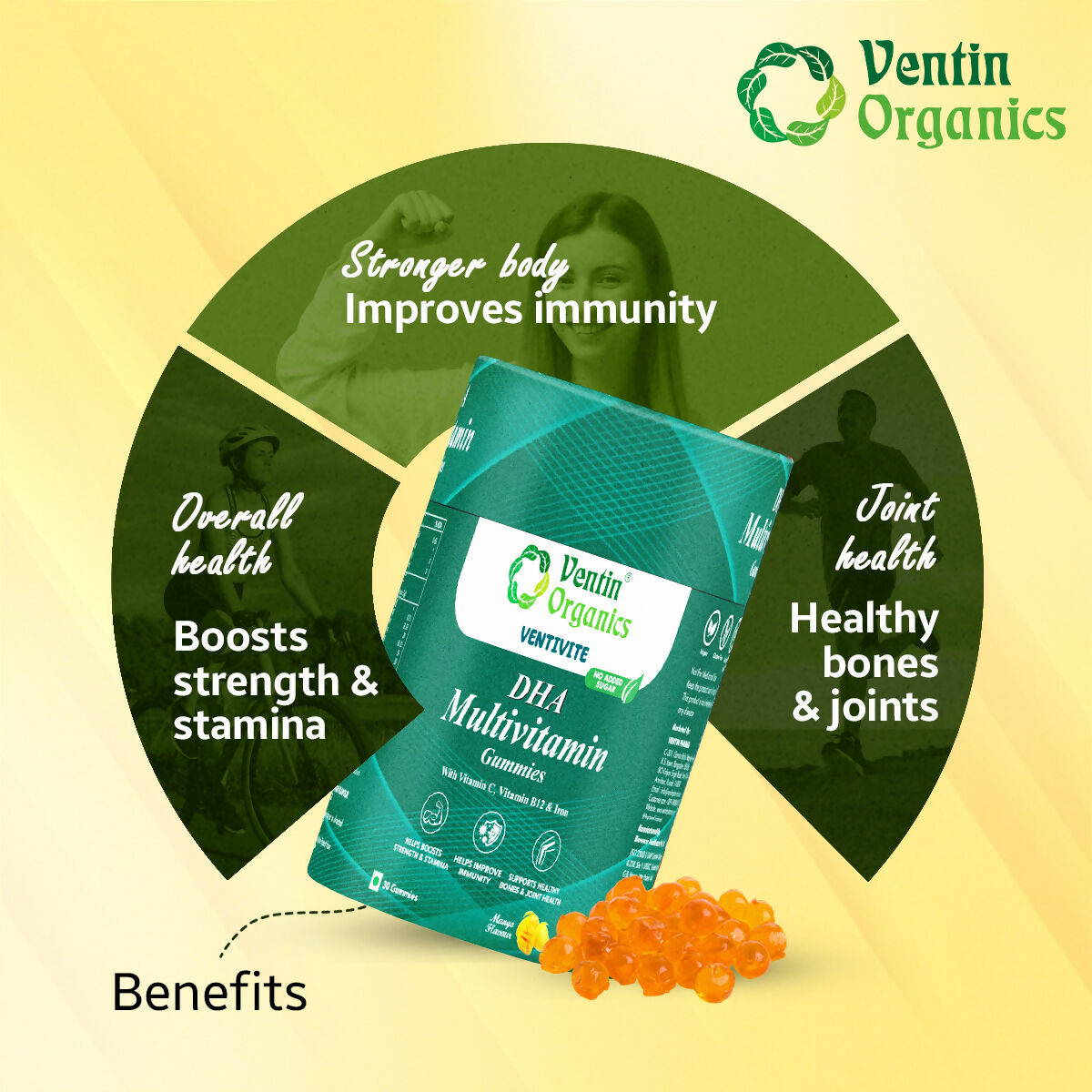 Ventin Organics Ventivite DHA Multivitamin Gummies 