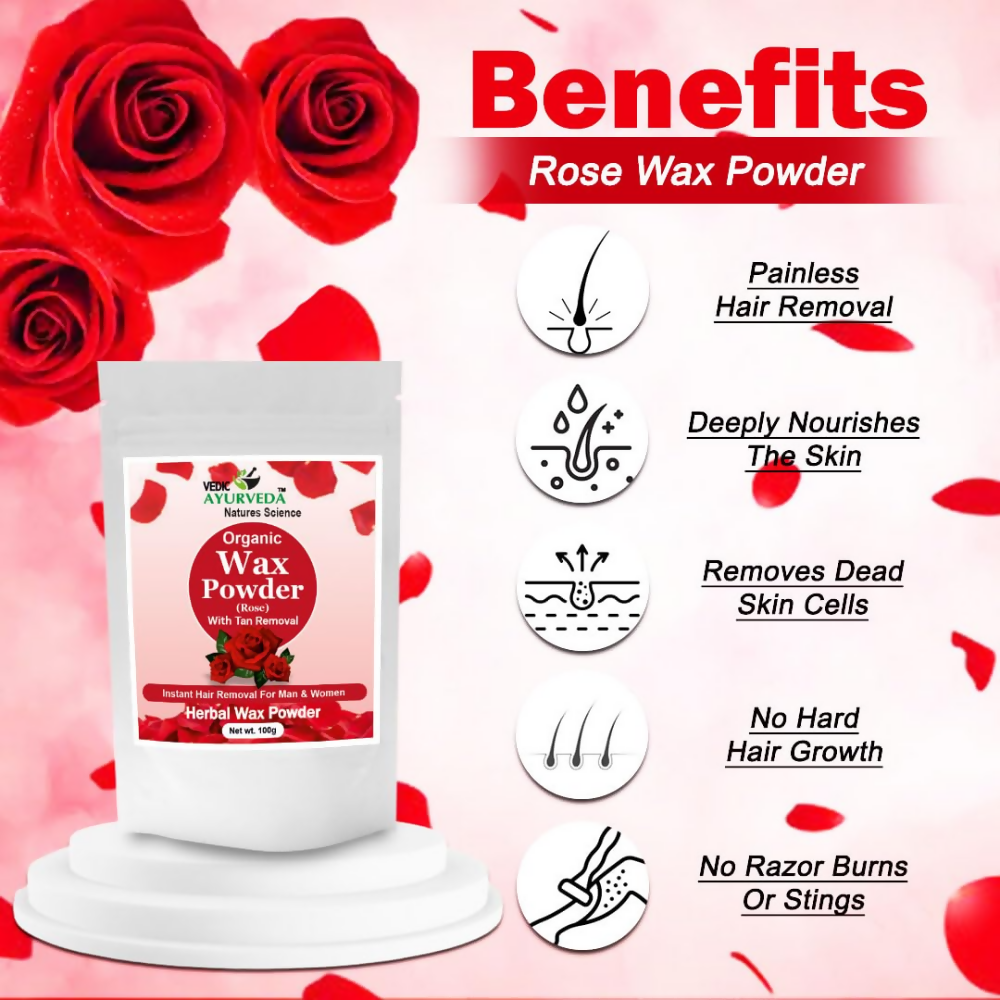 VedicAyurveda Herbal Wax Powder - Rose  Grab2Buy VedicAyurveda Grab2Buy