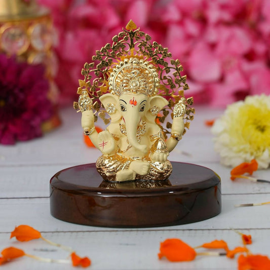 House Of Wemy Gold Plated Lord Kalpavrikshya Tree Ganesha Idol - Grab2buy