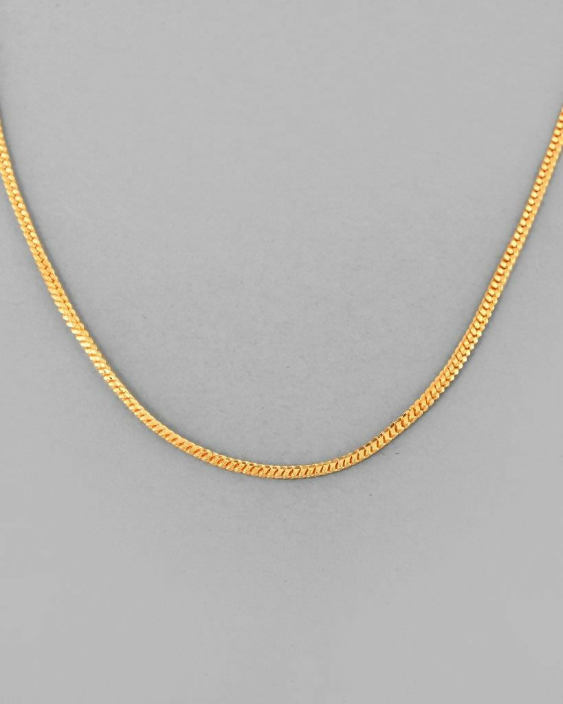 VOJ Gold-Polished Snake Chain For Women 