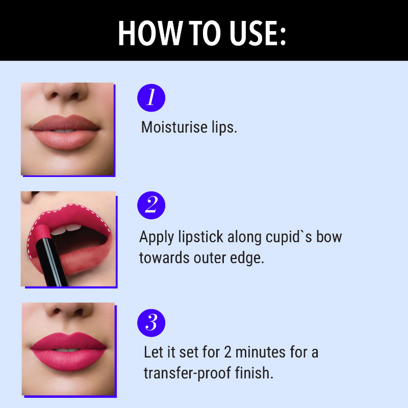 Blue Heaven Ultimatte NonTransfer Long Lasting Lipstick - 07 Pink 