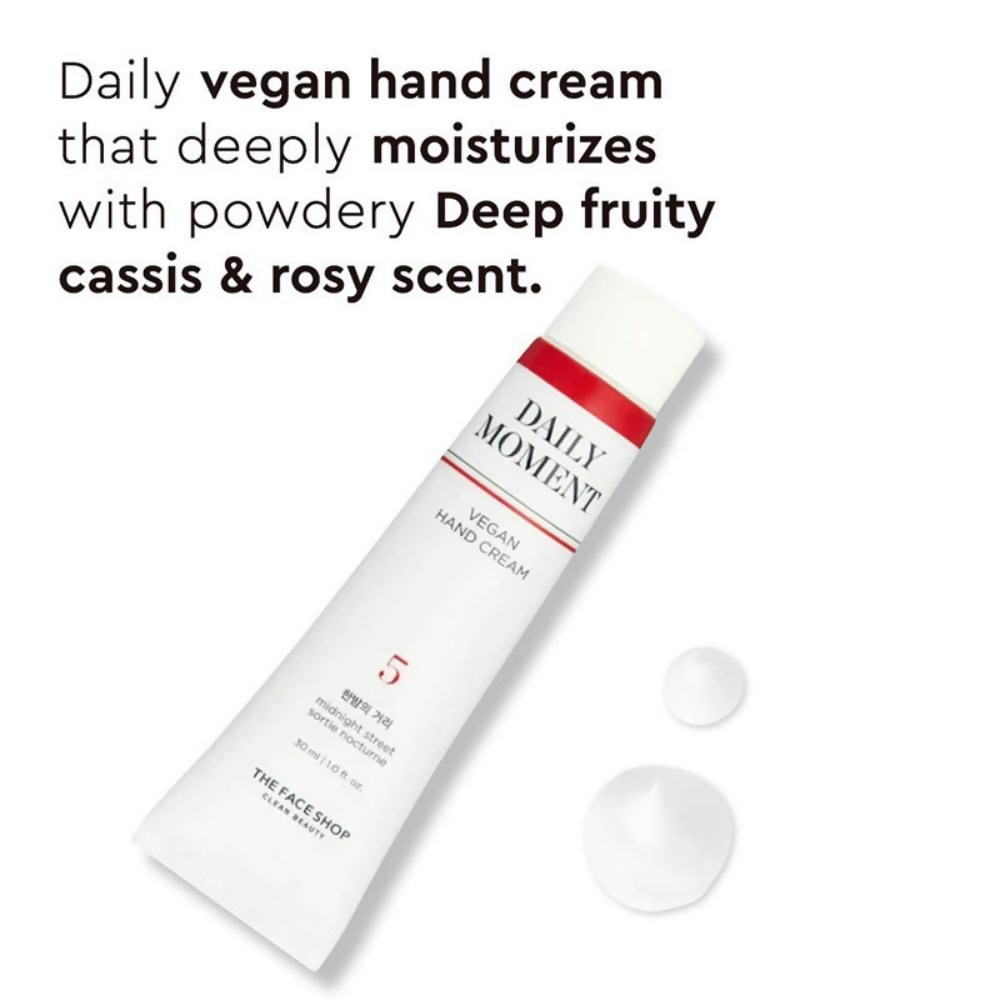 The Face Shop Non-Greasy Vegan Hand Cream - Midnight Street With Hyaluronic Acid  Grab2Buy The Face Shop Grab2Buy