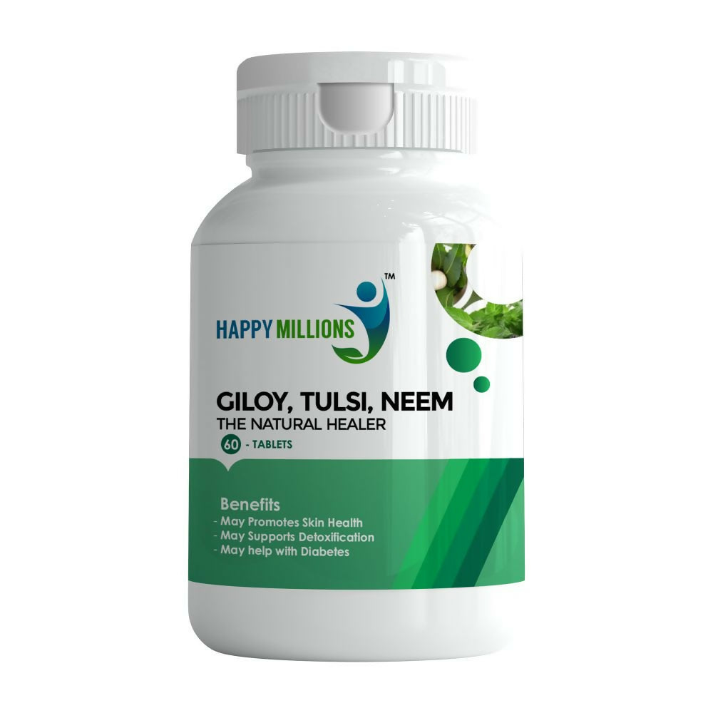 HappyMillions Giloy Tulsi Neem Tablets | Grab2Buy