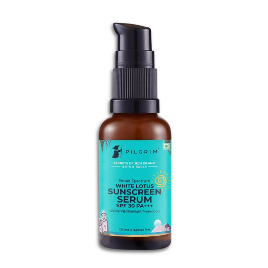 Pilgrim White Lotus Sunscreen Serum SPF 30 PA+++ - Grab2buy