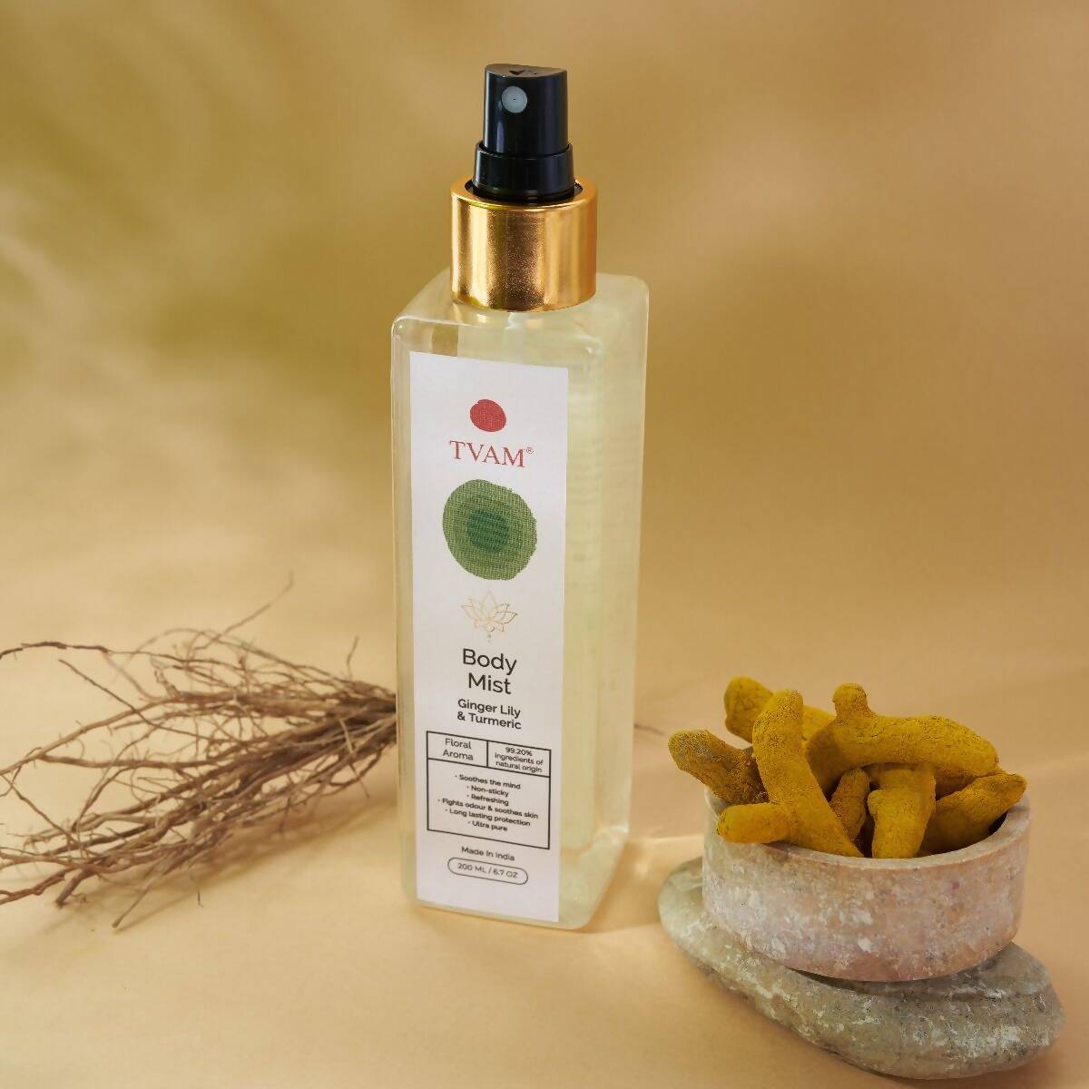 Tvam Body Mist - Ginger Lily & Turmeric  Grab2Buy Tvam Naturals Grab2Buy