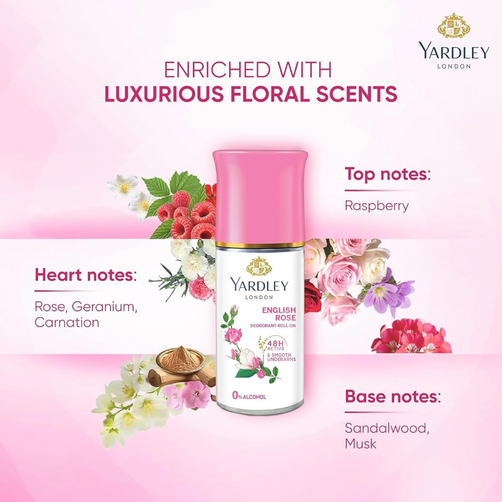 Yardley London English Rose Anti Perspirant Deodorant Roll On for Women  Grab2Buy Yardley Grab2Buy