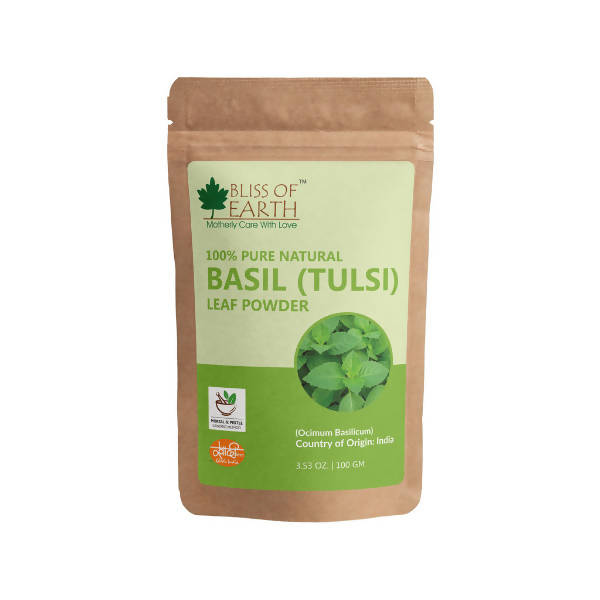 Bliss of Earth 100% Pure Natural Basil (Tulsi) Leaf Powder  Grab2Buy Bliss of Earth Grab2Buy