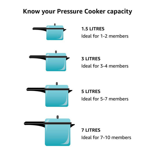 Hawkins Contura Hard Anodised Aluminium Pressure Cooker 2 Litre - Black - Grab2buy