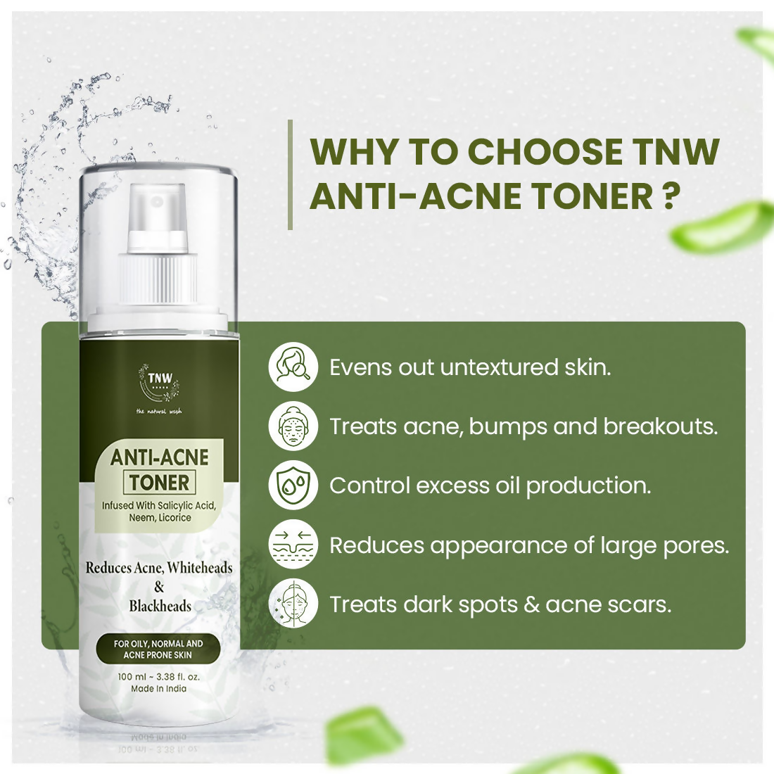 The Natural Wash Anti-Acne Toner With Salicylic Acid  Grab2Buy The Natural Wash Grab2Buy
