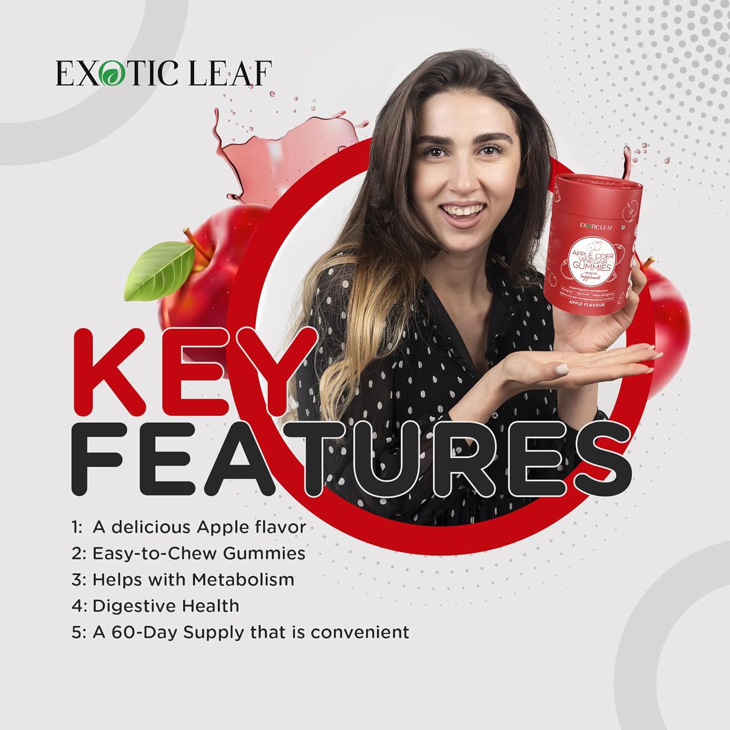 Exotic Leaf Apple Cider Gummies 