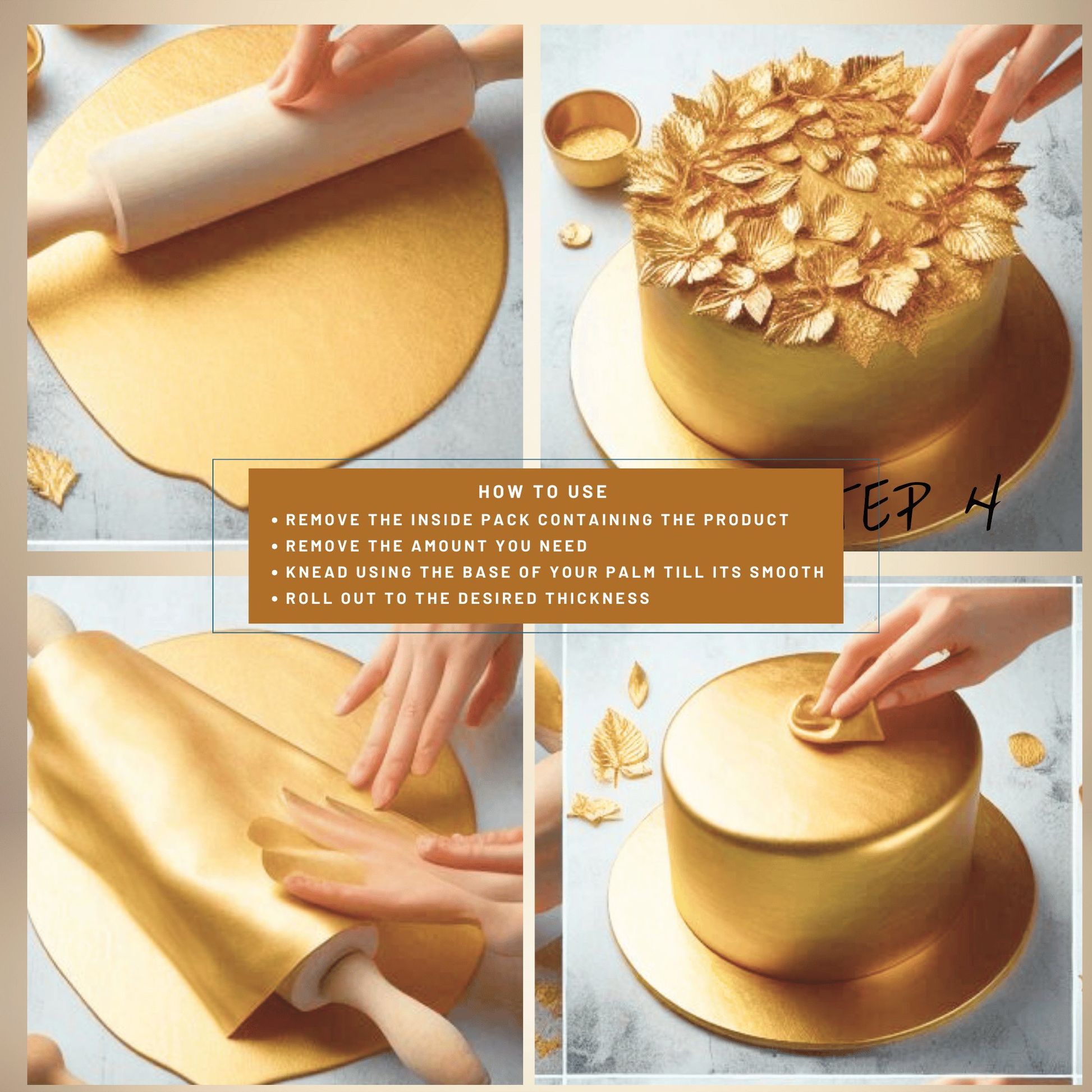 Confect Champagne Gold | Edible Sugar Paste